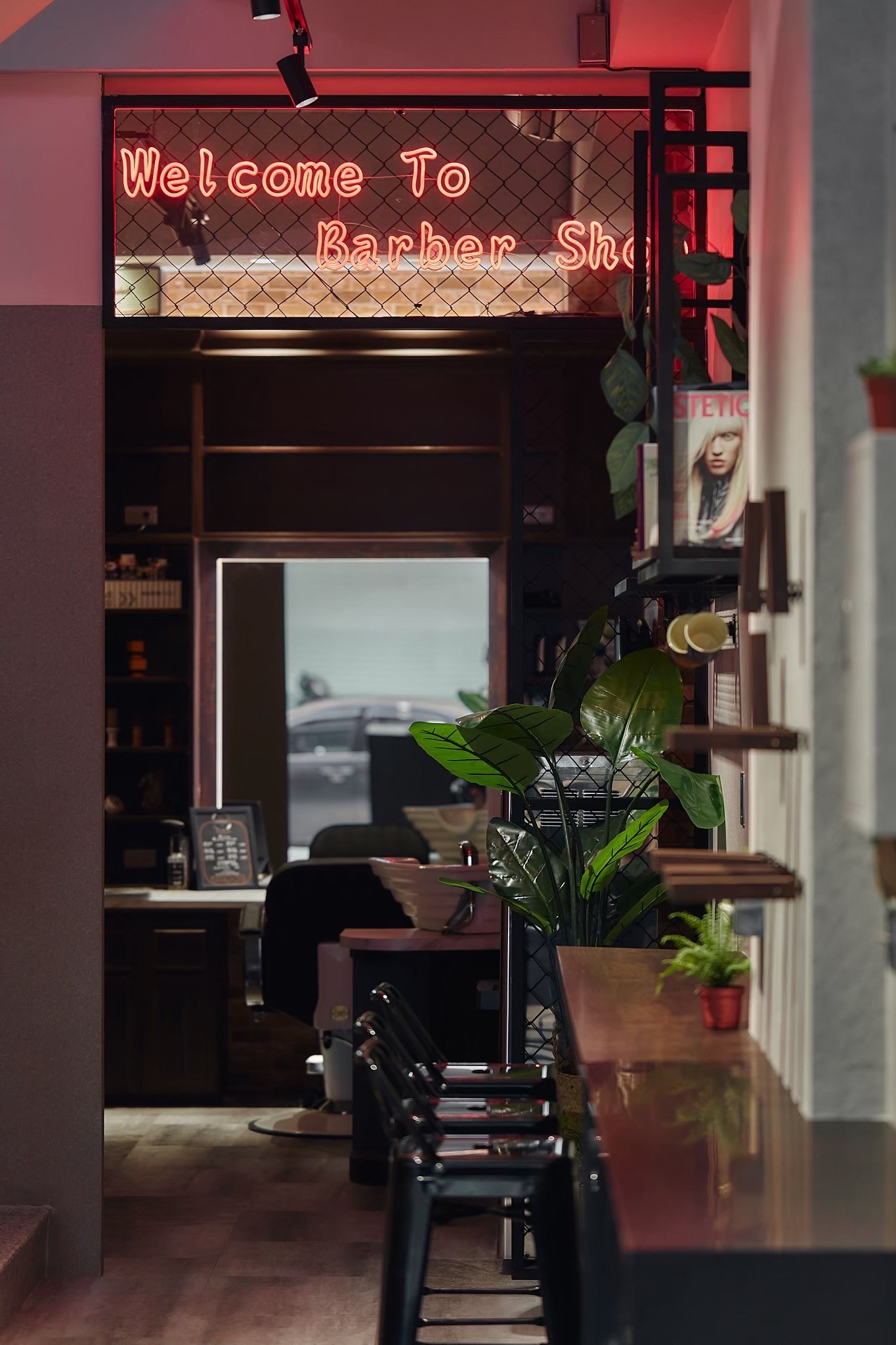 髮緣 Hair Salon 豐原西勢一街店面環境美式理髮廳風格空間